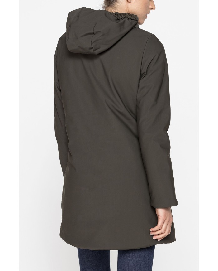 GIUBBOTTO LUNGO RESISTENTE ALL'ACQUA CON CAPPUCCIO