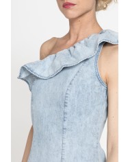 ABITO CORTO MONOSPALLA MOD.T494B IN DENIM 10,5oz.