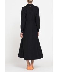 ABITO LUNGO IN TESSUTO FLUIDO CON ABBOTTONATURA FRONTALE