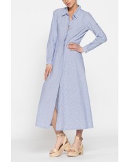 ABITO LUNGO IN TESSUTO FLUIDO CON ABBOTTONATURA FRONTALE