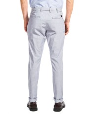 PANTALONE IN MICROFANTASIA MOD. 617  Vita bassa gamba asciutta