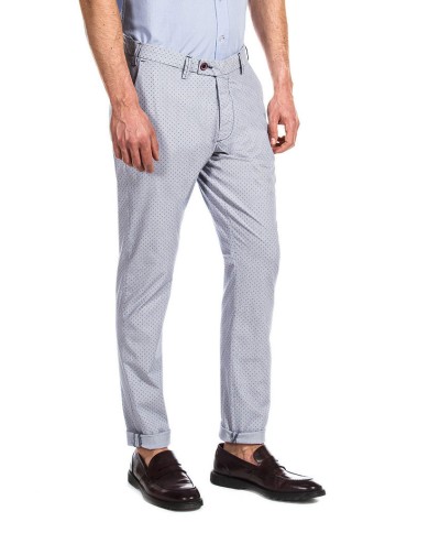 PANTALONE IN MICROFANTASIA MOD. 617  Vita bassa gamba asciutta