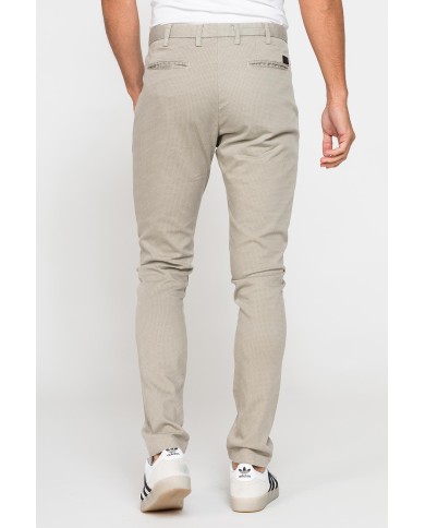 PANTALONE IN MICROFANTASIA MOD. 617  Vita bassa gamba asciutta