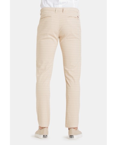 PANTALONE IN MICROFANTASIA MOD. 617  Vita bassa gamba asciutta