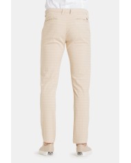 PANTALONE IN MICROFANTASIA MOD. 617  Vita bassa gamba asciutta