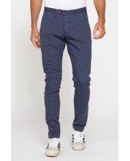 PANTALONE IN MICROFANTASIA MOD. 617  Vita bassa gamba asciutta