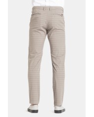 PANTALONE IN MICROFANTASIA MOD. 617  Vita bassa gamba asciutta