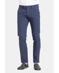 PANTALONE IN MICROFANTASIA MOD. 617  Vita bassa gamba asciutta