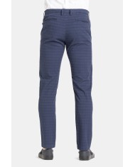 PANTALONE IN MICROFANTASIA MOD. 617  Vita bassa gamba asciutta