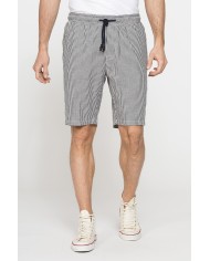 BERMUDA CHINO IN MISTO LINO CON VITA ELASTICIZZATA