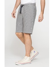 BERMUDA CHINO IN MISTO LINO CON VITA ELASTICIZZATA