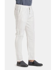 PANTALONE CHINOS CON LACCIO IN VITA MOD. 639. Vita regolare, gamba regolare