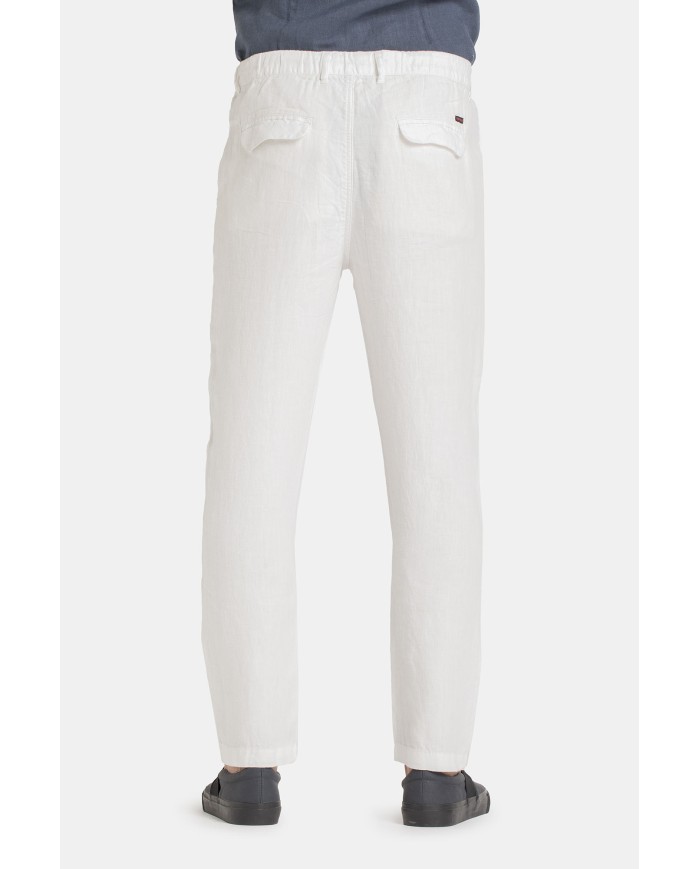PANTALONE CHINOS CON LACCIO IN VITA MOD. 639. Vita regolare, gamba regolare
