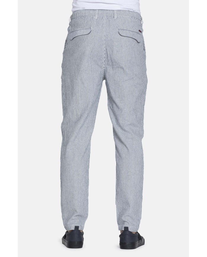 PANTALONE CHINOS CON LACCIO IN VITA MOD. 639. Vita regolare, gamba regolare