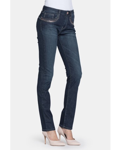 JEANS STRETCH MOD 752. Vita alta e gamba slim