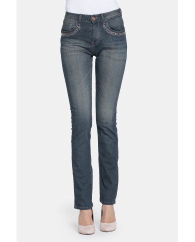 JEANS STRETCH MOD 752. Vita alta e gamba slim