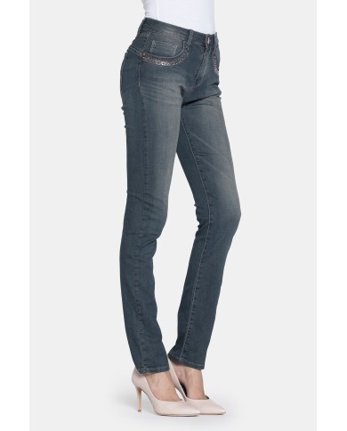 JEANS STRETCH MOD 752. Vita alta e gamba slim