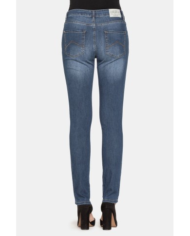 JEANS IN TESSUTO LEGGERO STRETCH 7oz MODELLO T762. Vita alta e gamba stretta.