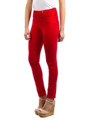 PANTALONE IN TESSUTO COLOR JEANS SUPER STRETCH