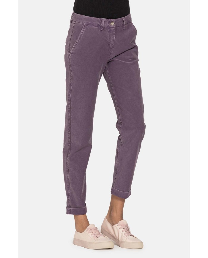 PANTALONE IN FUSTAGNO STRETCH 11,5 oz. Vita regolare e gamba regolare.