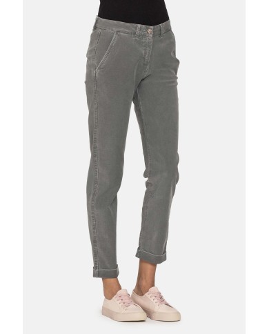 PANTALONE IN FUSTAGNO STRETCH 11,5 oz. Vita regolare e gamba regolare.