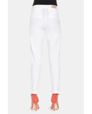 PANTALONE CHINOS IN POPELINE STRETCH.Vita regolare