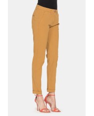 PANTALONE CHINOS IN POPELINE STRETCH.Vita regolare