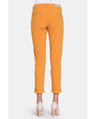 PANTALONE CHINOS IN POPELINE STRETCH.Vita regolare