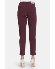 PANTALONE CHINOS IN POPELINE STRETCH.Vita regolare