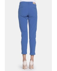 PANTALONE CHINOS IN POPELINE STRETCH.Vita regolare