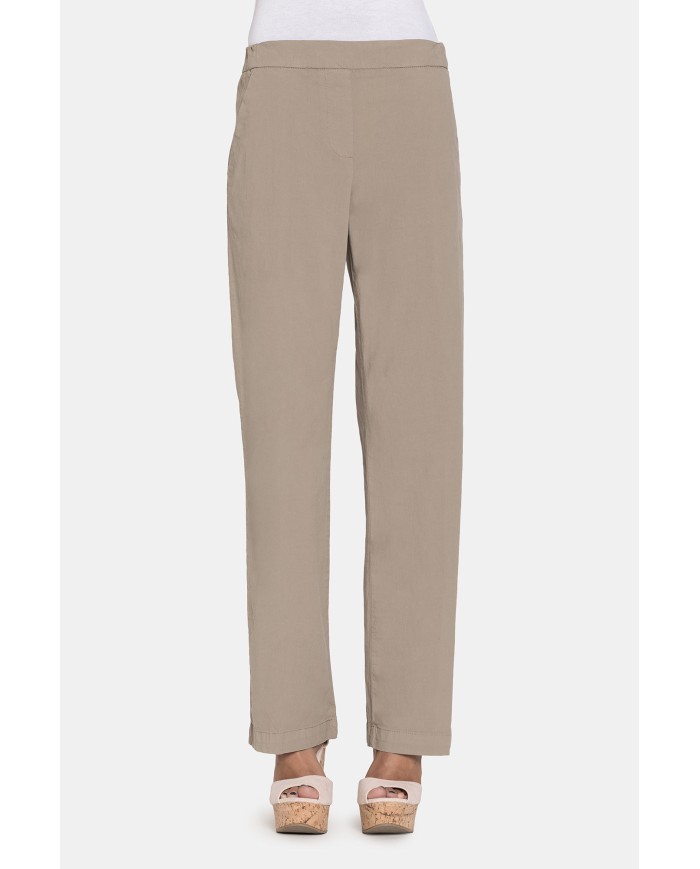 PANTALONE IN POPELINE STRETCH