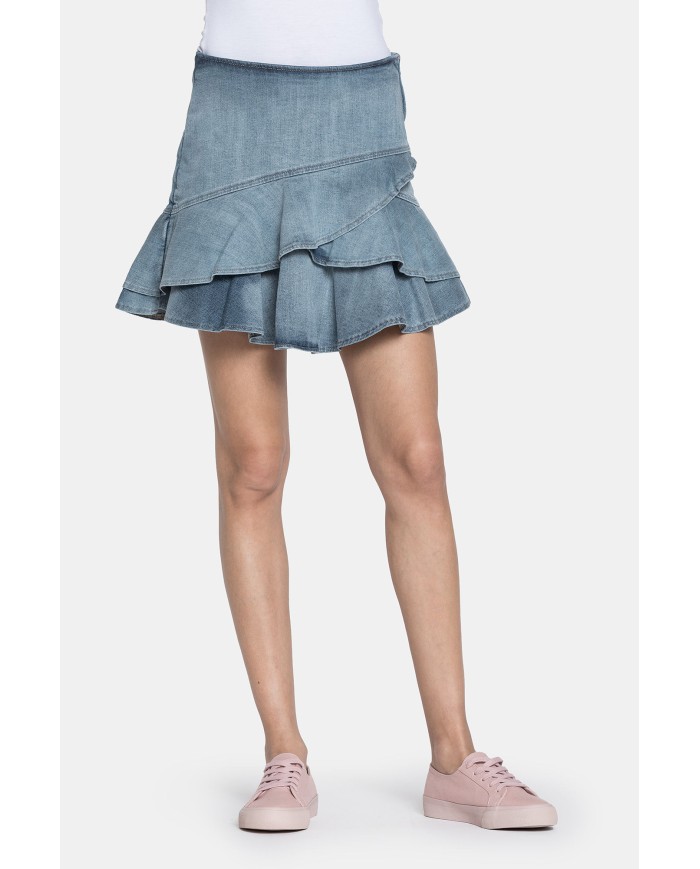 MINIGONNA IN JEANS STRETCH