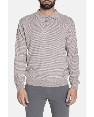POLO IN MAGLIA RIGATA  IN MISTO COTONE