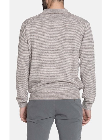 POLO IN MAGLIA RIGATA  IN MISTO COTONE
