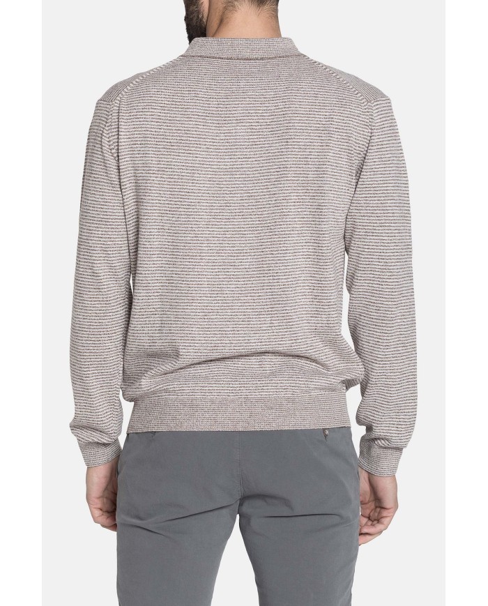 POLO IN MAGLIA RIGATA  IN MISTO COTONE