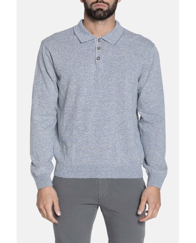 POLO IN MAGLIA RIGATA  IN MISTO COTONE
