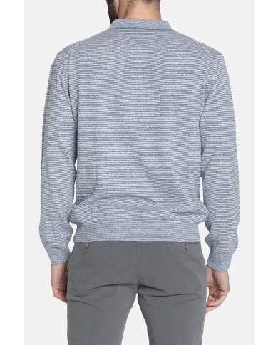 POLO IN MAGLIA RIGATA  IN MISTO COTONE