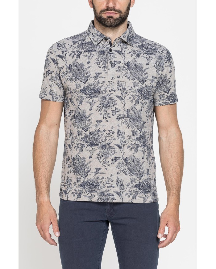 POLO PIQUET IN FANTASIA STAMPATA