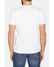 T-SHIRT CON SCOLLO A V CORTO COTONE PETTINATO