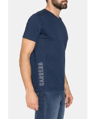T-SHIRT CON SCOLLO A V CORTO COTONE PETTINATO
