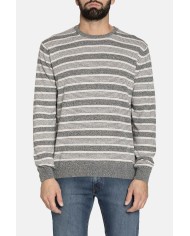 MAGLIA RIGATA A GIROCOLLO IN MISTO COTONE