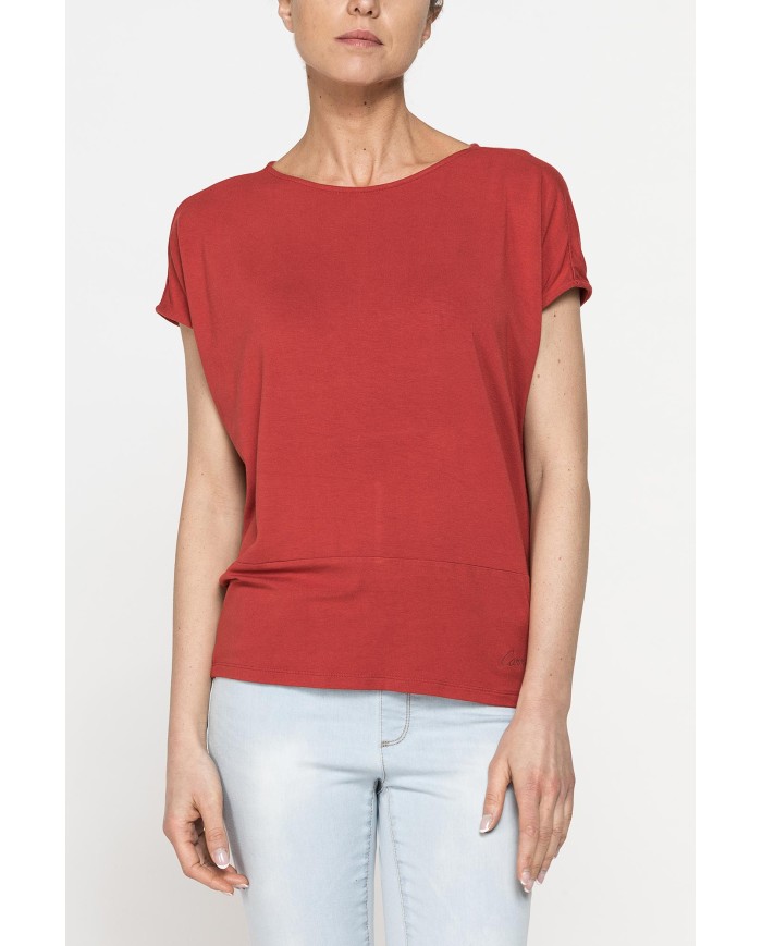 T-SHIRT MORBIDA IN VISCOSA CON FASCIA