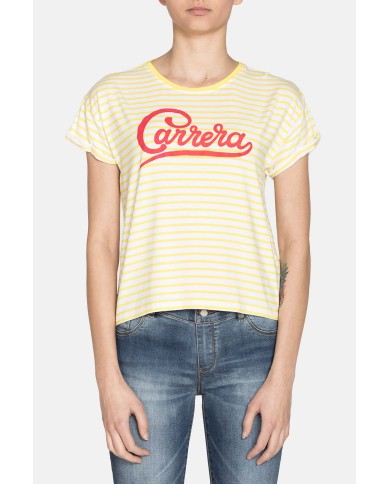 T-SHIRT GIROCOLLO IN JERSEY VISCOSA. Vestibilità regolare.