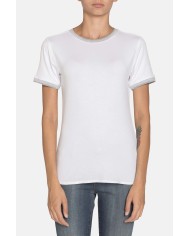 T SHIRT GIROCOLLO IN JERSEY VISCOSA. Vestibilità slim.
