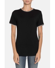T SHIRT GIROCOLLO IN JERSEY VISCOSA. Vestibilità slim.