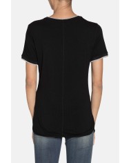 T SHIRT GIROCOLLO IN JERSEY VISCOSA. Vestibilità slim.