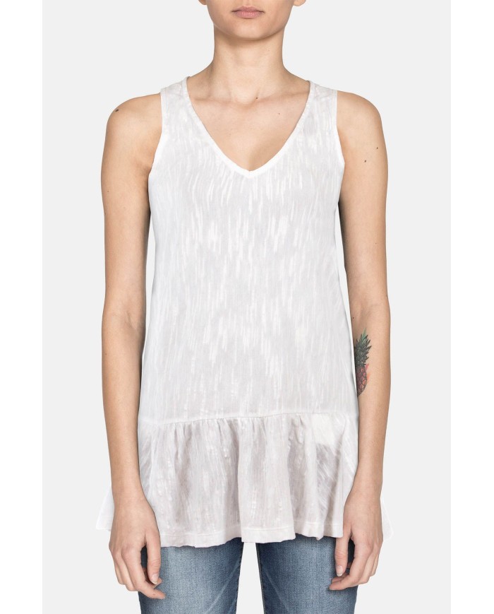 CANOTTA SCOLLO V IN JERSEY 100% COTONE. Vestibilità slim.