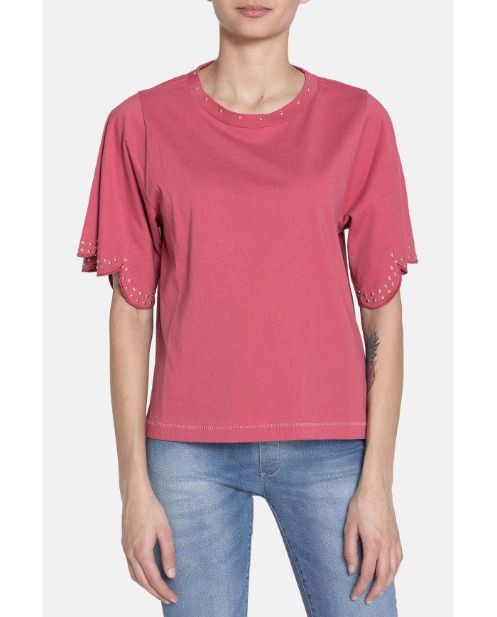 T-SHIRT GIROCOLLO IN JERSEY