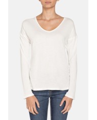 T-SHIRT SCOLLO V IN 100% VISCOSA