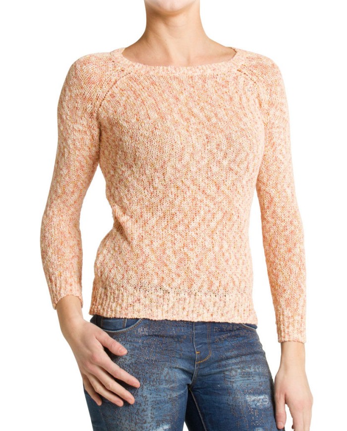 MAGLIA IN COTONE EFFETTO MELANGE